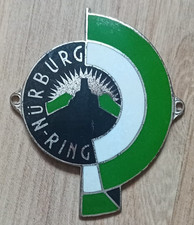 Altes Emblem Nürburg-Ring Emaile versilbert gebraucht ca. 6 x 5 cm mit Patina
