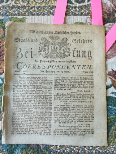 1806 zeitung seeschlacht - 1806,