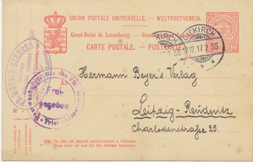 Luxemburg 1917 karmin - 10, c
