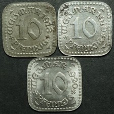 NOTGELD: 10 Pfennig 1918, 1919