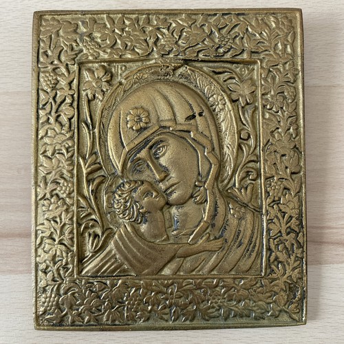 Bronze ikone tafel relief - bronze,