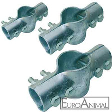Doppel-T-Schelle verzinkt, Kreuzschelle Rohrschelle Kreuzklemme Rohrverbinder 