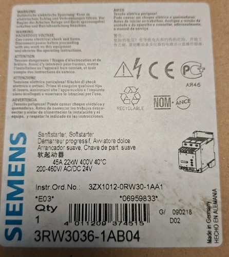 Siemens softstarter - siemens,