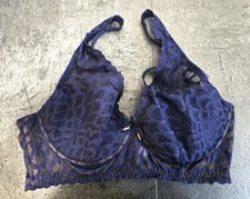 BH, blau, innen blau braun, Größe 70 C, mit Bügel, gepolstert, Lascana