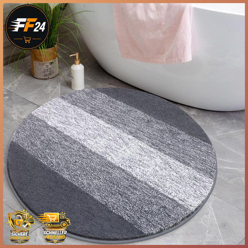 Badematte rund grau - badematte, cm