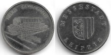 Hettstedt-Medaille Leipzig Neues Gewandhaus kleines Wappen der Messestadt magnet