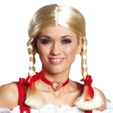 BLONDE DAMEN ZOPFPERÜCKE /