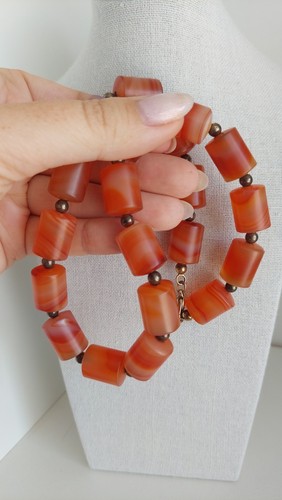 Kette aus natürlichem karneol - kette,