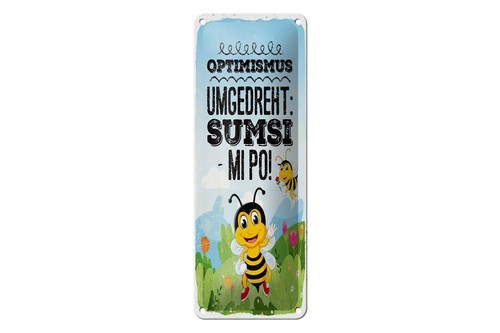 Blechschild spruch 27x10 - spruch,