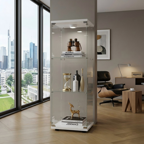 Vitrine mit glastür led - mit,