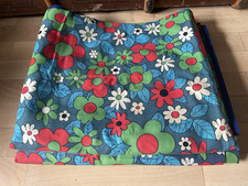 2 alte Luftmatratzen Stoff bunt Upcycling Vintage 60er 70er Blumen Design