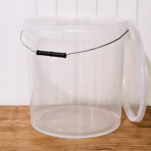 Transparenter eimer mit deckel - transparenter,