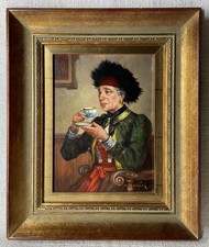 Peter Albert Speier Vorarlbergerin in Prozessionstracht Ölmalerei Holz gerahmt