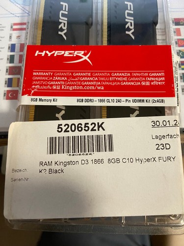 Kingston hyperx fury ddr3 - kingston, 1866