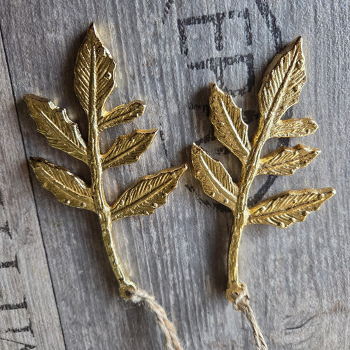 Blätter gold hängen 12x6 - 2,