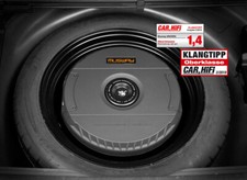 B-Ware MUSWAY MW-1000A  aktiv Reserverad-Subwoofer Auto Reserveradmulde 300 Watt