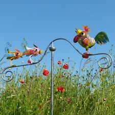 Windspiel Gartenstecker Gartendeko Gartenpendel Unruhe ❤ verrückte Vögel ❤ Vogel