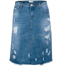 Damen Lang Jeansrock Damen