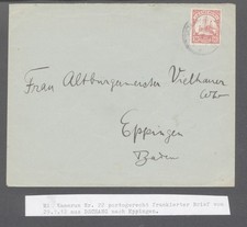 Kamerun,Nr.22,EF,o Dschang,an Frau Altbügermeister Vielhauer (3649)