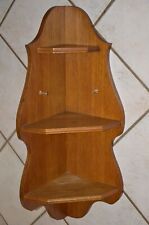 Vintage Eckregal 3 Ebenen Holzregal Eiche massiv rustikal Landhaus Stil