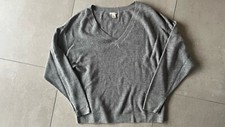 H&M Kaschmir Cashmere Pulli XS Pullover V-Ausschnitt Oversized Grau