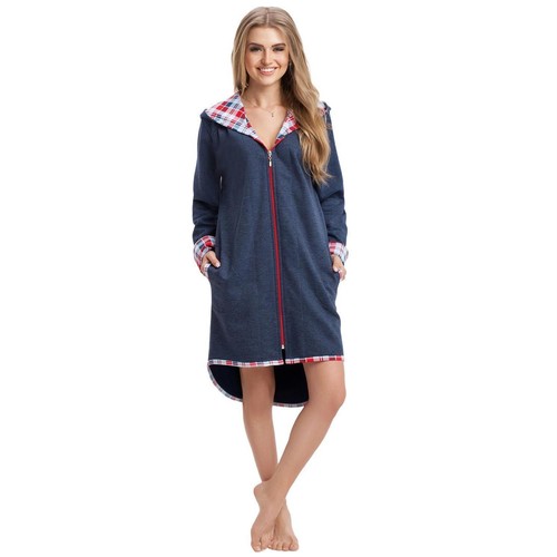 Leverie damen bademantel mit - bademantel,
