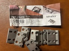 Kovalex Anfangs-/Endklammer Edelstahl Schraubbar, 9 Stück-unbenutzt f. WPC 