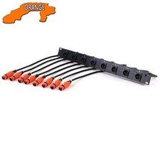 8-Wege 1 HE Gehäuse XLR Audio Jumper Rack, 8-Loch 3 Pin XLR Stecker Panelmontage Mikrofon Socke