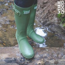 Damen Gummistiefel gute kniehohe flache Gummistiefel 'X1R266'