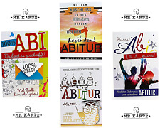 Karte zum Abitur Zeugnis Abi Schule Prüfung Abikarten Glückwunschkarte Abikarte