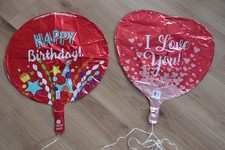 Helium Luftballons - 2 Stück - Happy Birthday und I love you