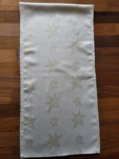 Weihnachten  Weihnachtstischdecke  Weihnachtsläufer 40x160 cm  Creme / Gold