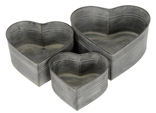 3er set pflanztopf herz - ,