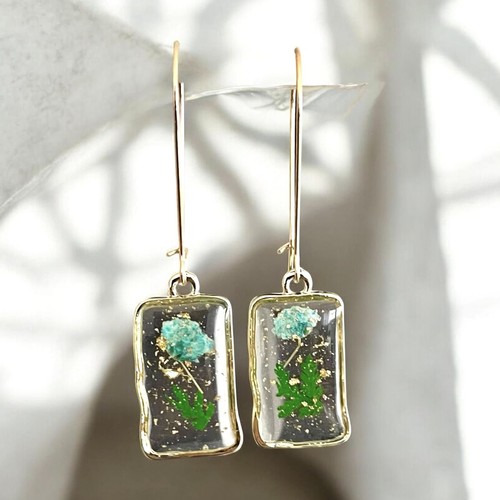 Handmade grün blumen ohrringe - handmade,