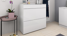 Schuhschrank Regal Kommode Schuhkipper Weiß Matt Glanz Eiche TORBEN