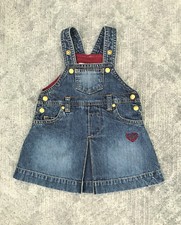 H&M Baby Mädchen Jeanskleid Jeansrock Latzkleid Latzrock Größe 62