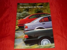 BMW 3er E36 Limousine Coupe Cabrio Personal Line Farben Prospekt Brochure 1993
