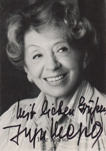 Inge meysel original autogramm - inge,
