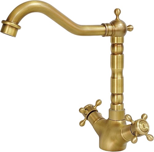 Retro küche wasserhahn bronze - küche,
