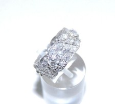 Vintage Platin Ring mit Diamanten (über 2 ct) / 950 PT - Handarbeit / Gr. 55