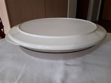 Tupperware Tafelperle Groß Flach 2 Liter, Schale, Schüssel, Deckel weiß