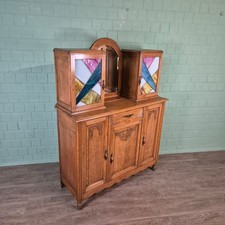 27414 Buffetschrank Schminktisch Art-Deco 1930 massiv Eiche Antik