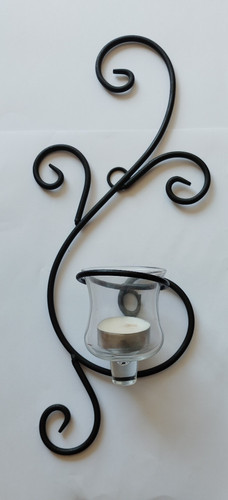 Wandkerzenhalter schwarz - wandkerzenhalter,
