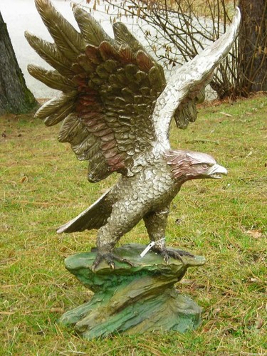 Bronzefigur adler groß - bronzefigur,