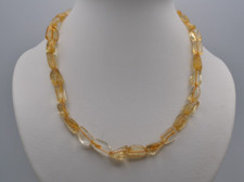 Edelstein Collier mit helle Citrin Nuggets