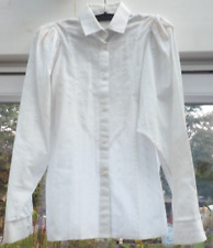 Damen Trachtenbluse Dirndlbluse PEISER Spitze mit Stickerei weiß Gr. 36 #131uT