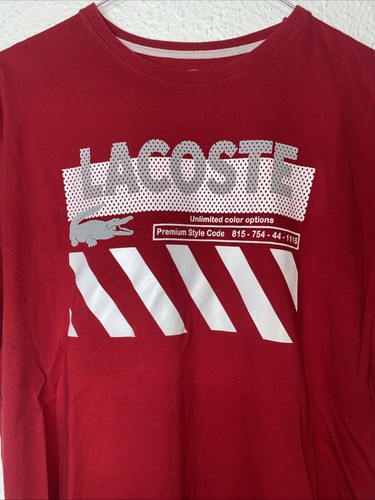 Tolles rotes shirt lacoste m - lacoste,