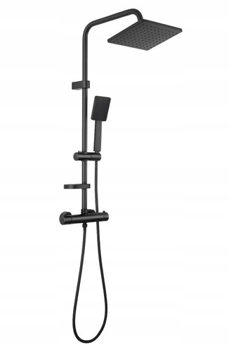 Duschsäule schwarz thermostat - schwarz,