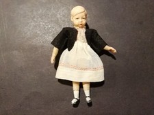 Caho Caco alte Biegepuppe Kind "Divers" Metallhände/ Metallschuhe Puppenstube