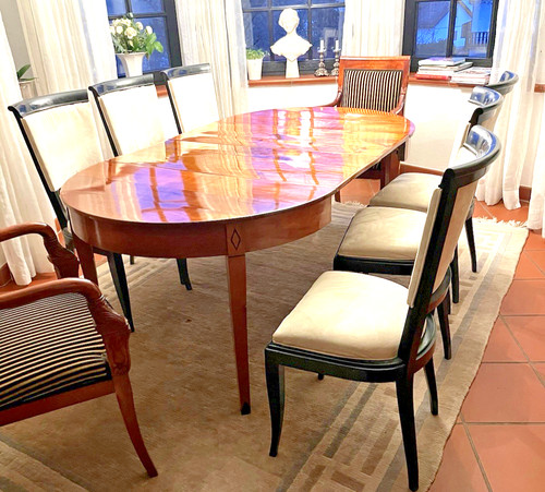 Biedermeier auszugs esstisch - ,